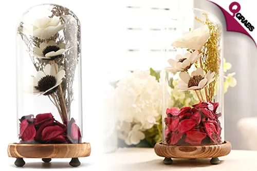 From QR59 Spread Happiness with Flower Enclosed Glass Domes! (Up to QR239 Value)